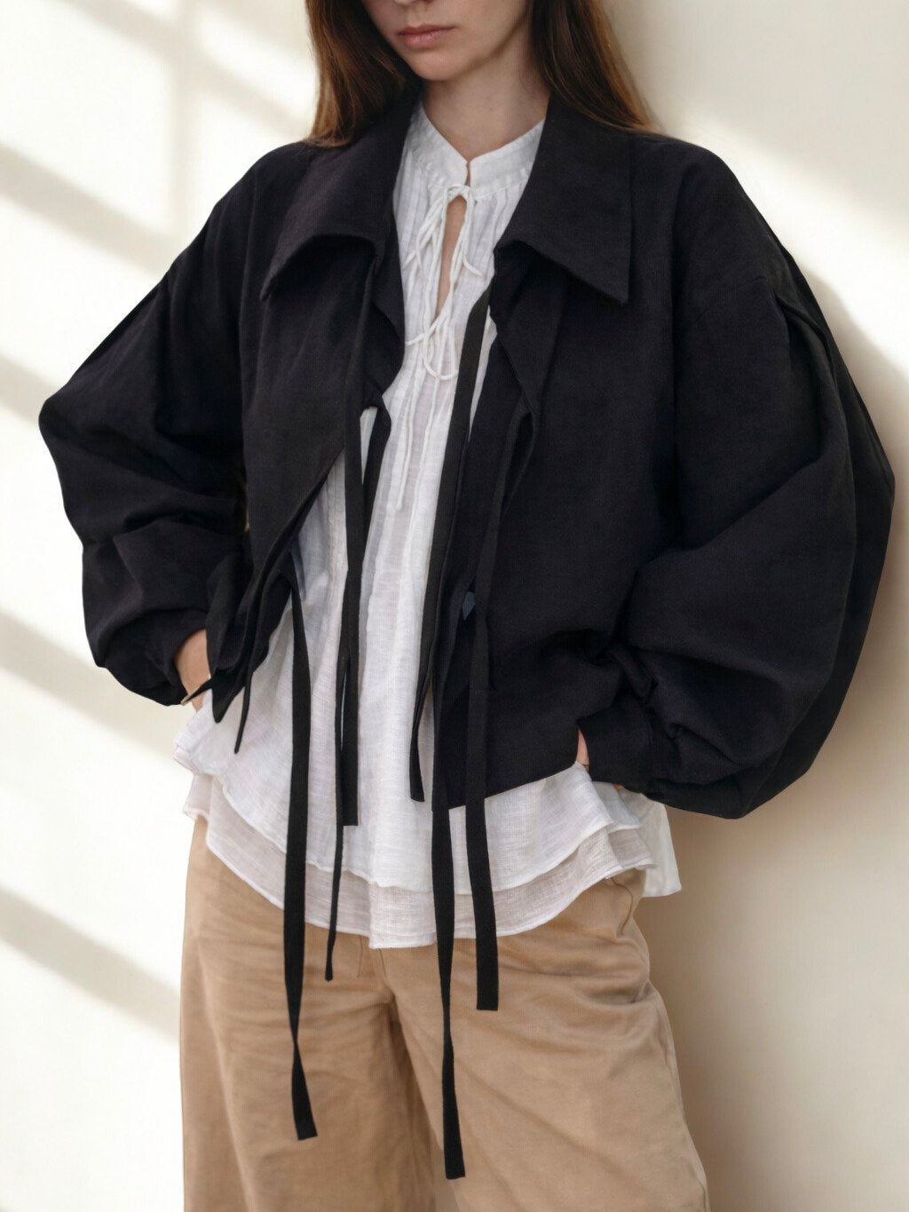 'The Brushstroke' Jacket - Black