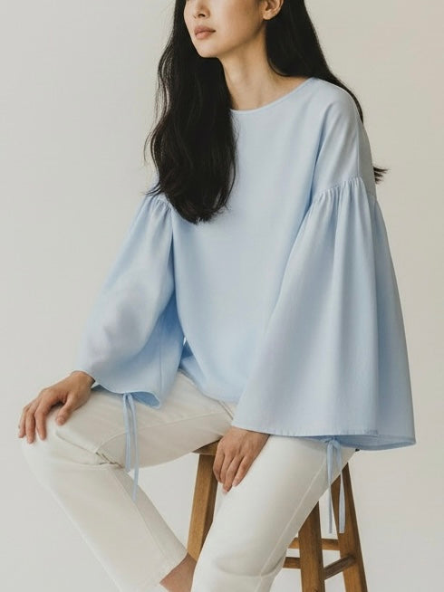 'Bohema' Blouse - Light Blue