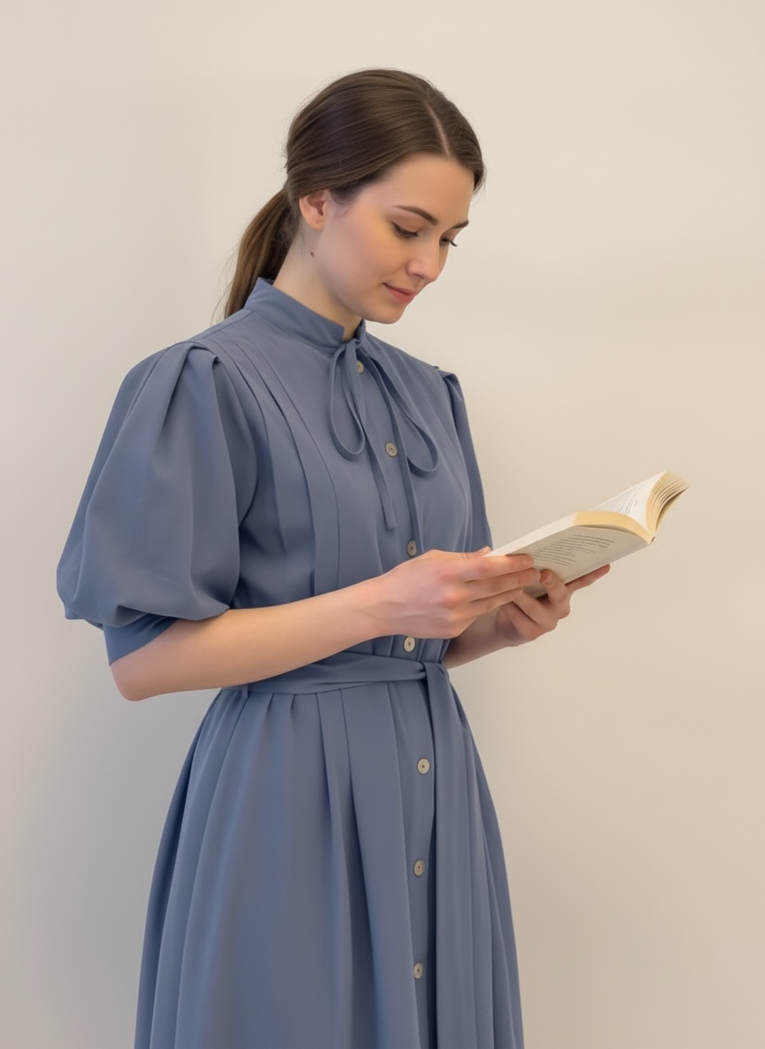 'Midnight Sonnet' Dress - Blue Grey