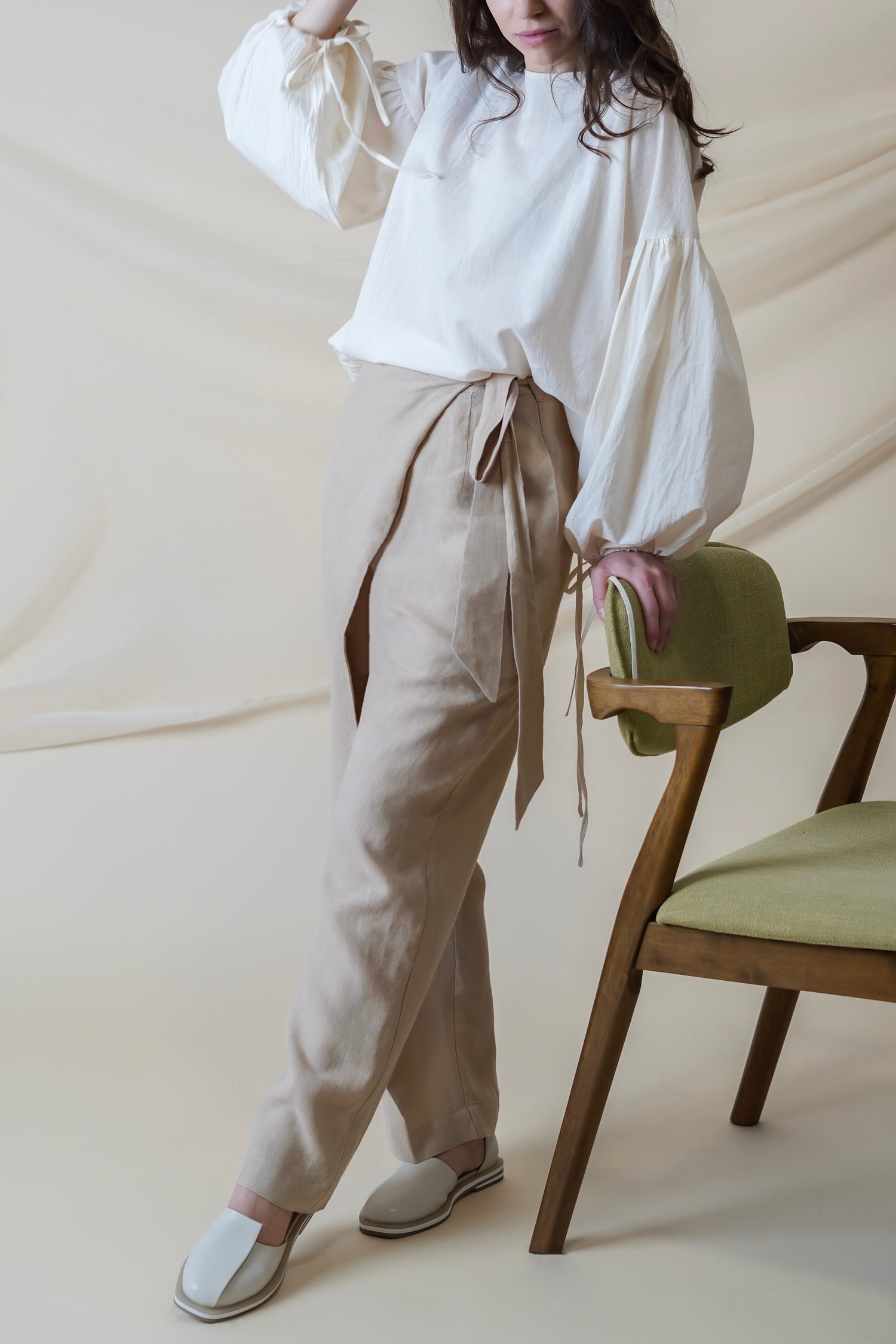 Pantaloni 'Dans la Rue' - Bej