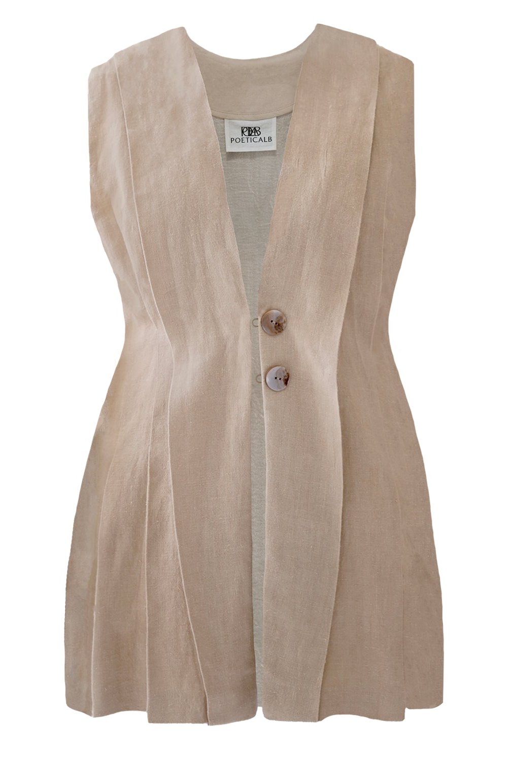 'Portrait of a Painter' Vest in Beige