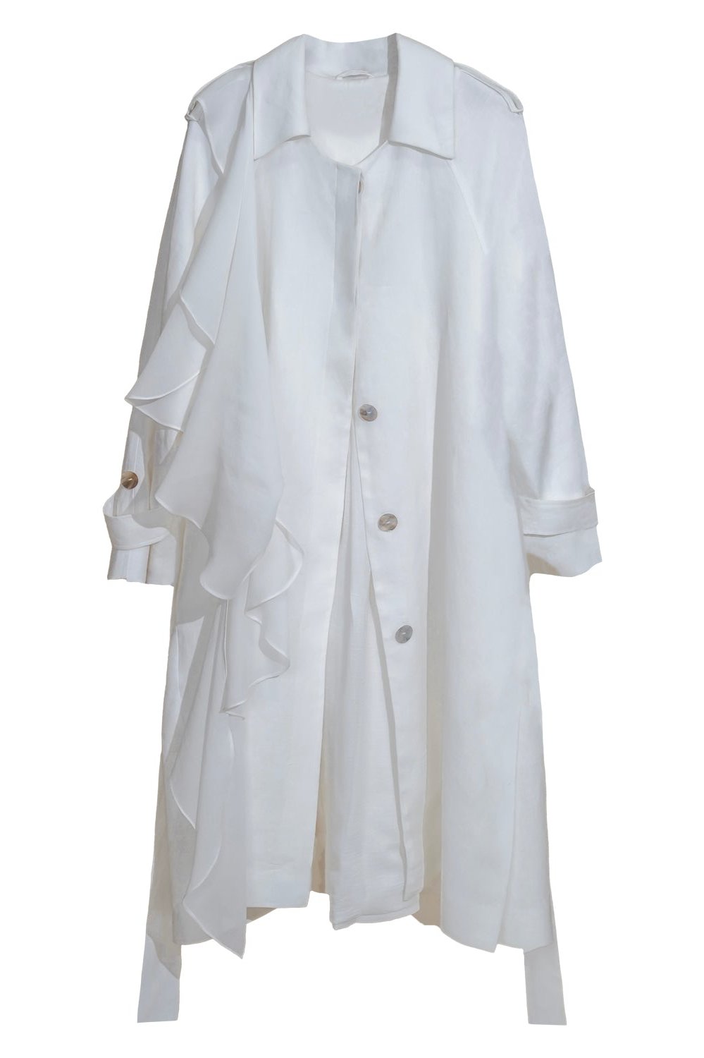 'L’oiseau Blanc' Coat in White