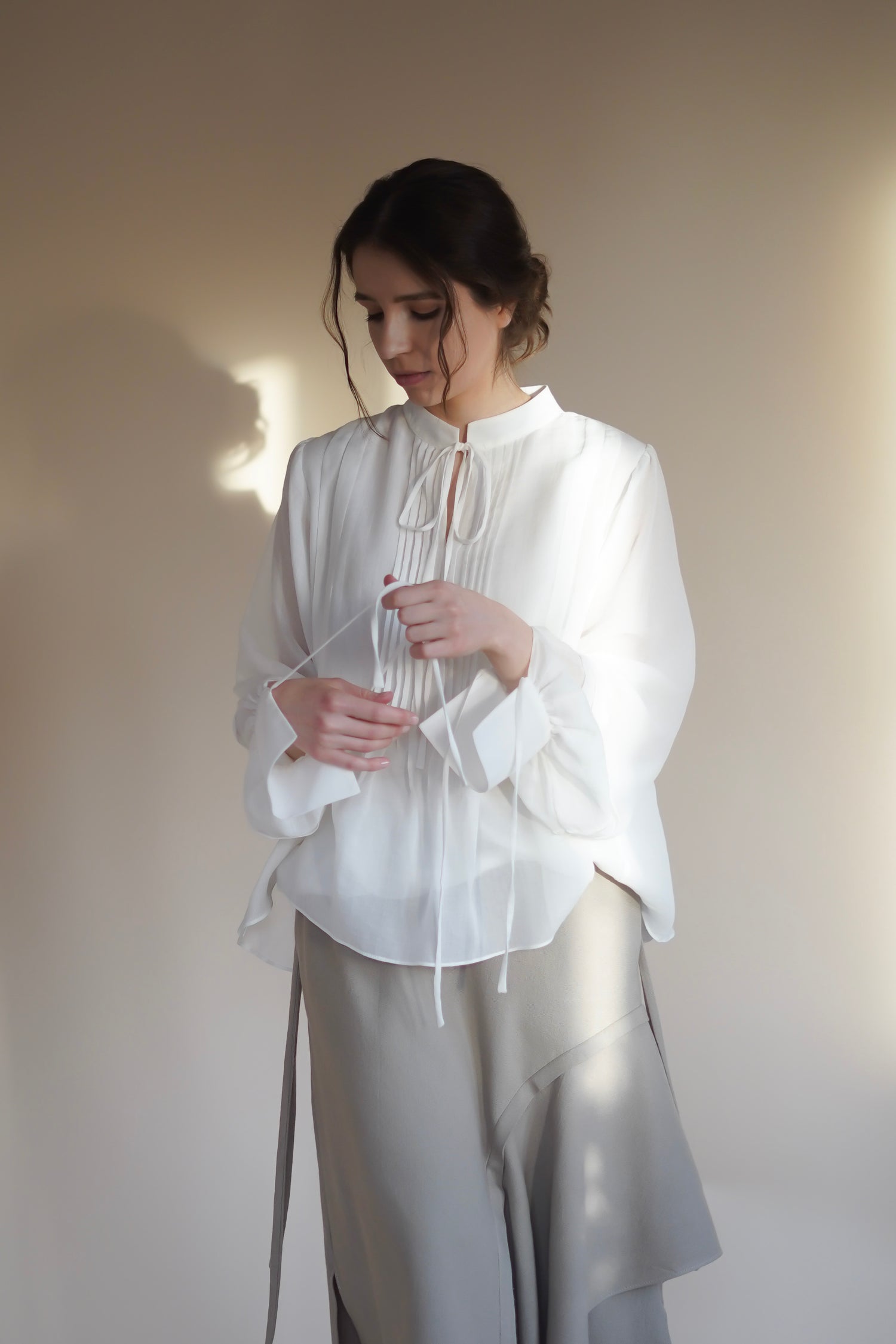 'Nostalgiia' Blouse in White