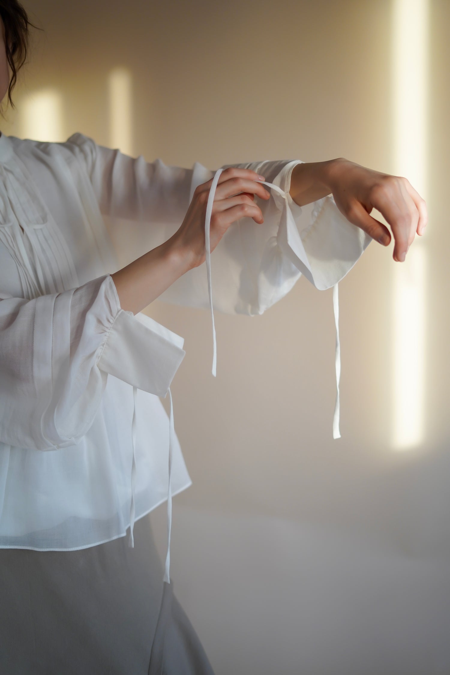 'Nostalgiia' Blouse in White