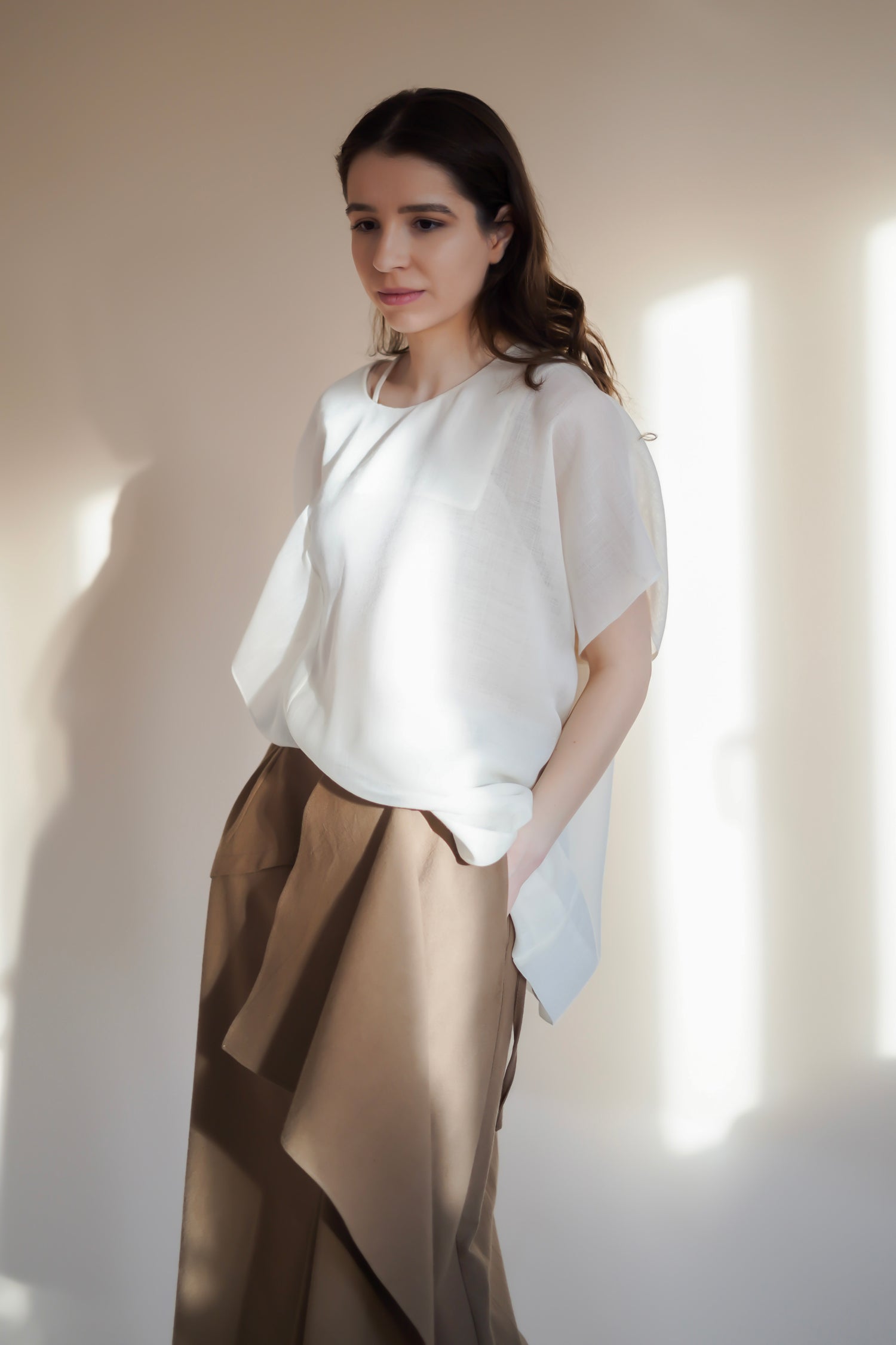 'At First Glance' Blouse in White