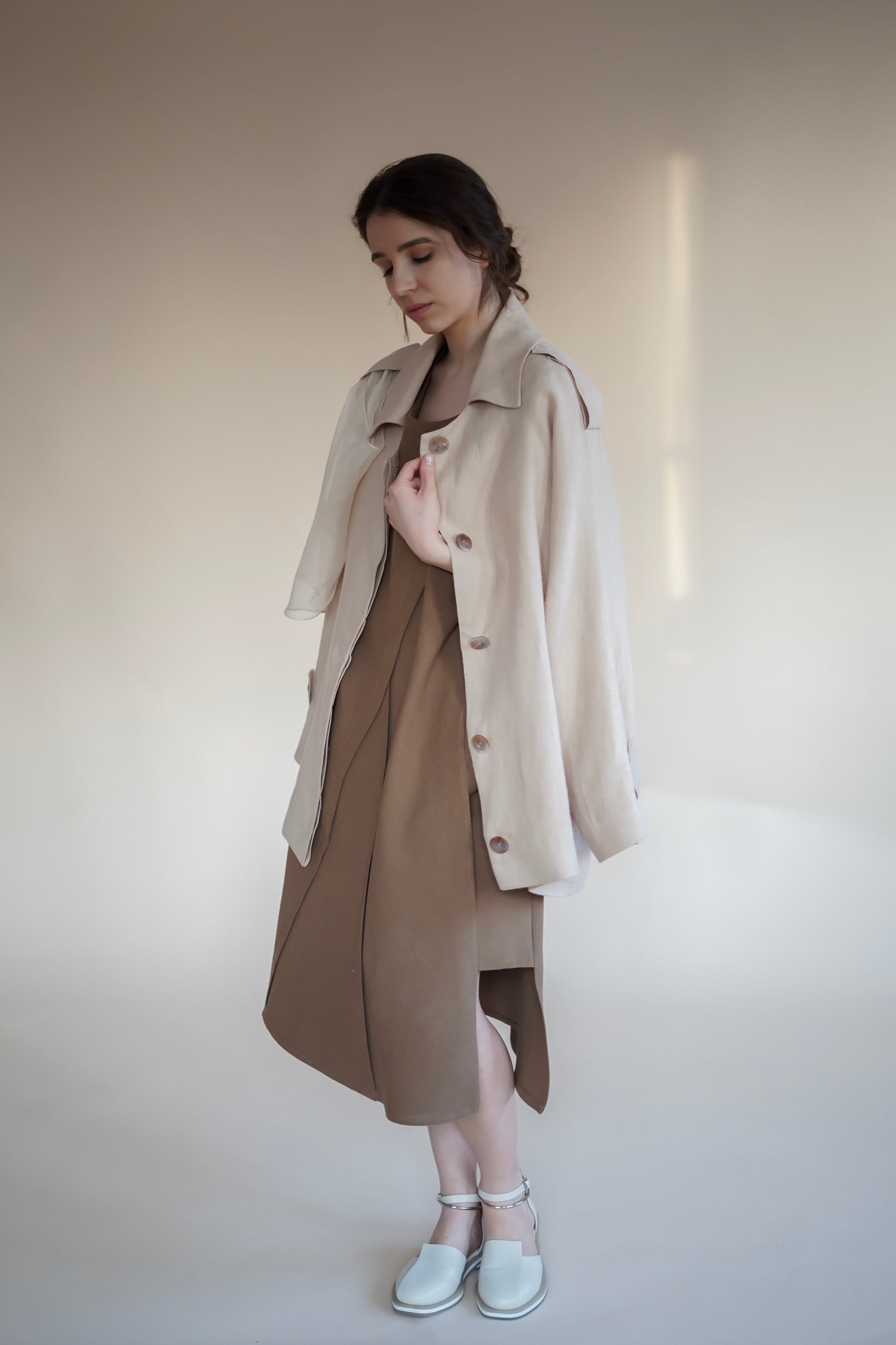 'L’oiseau Sable' Jacket in Beige