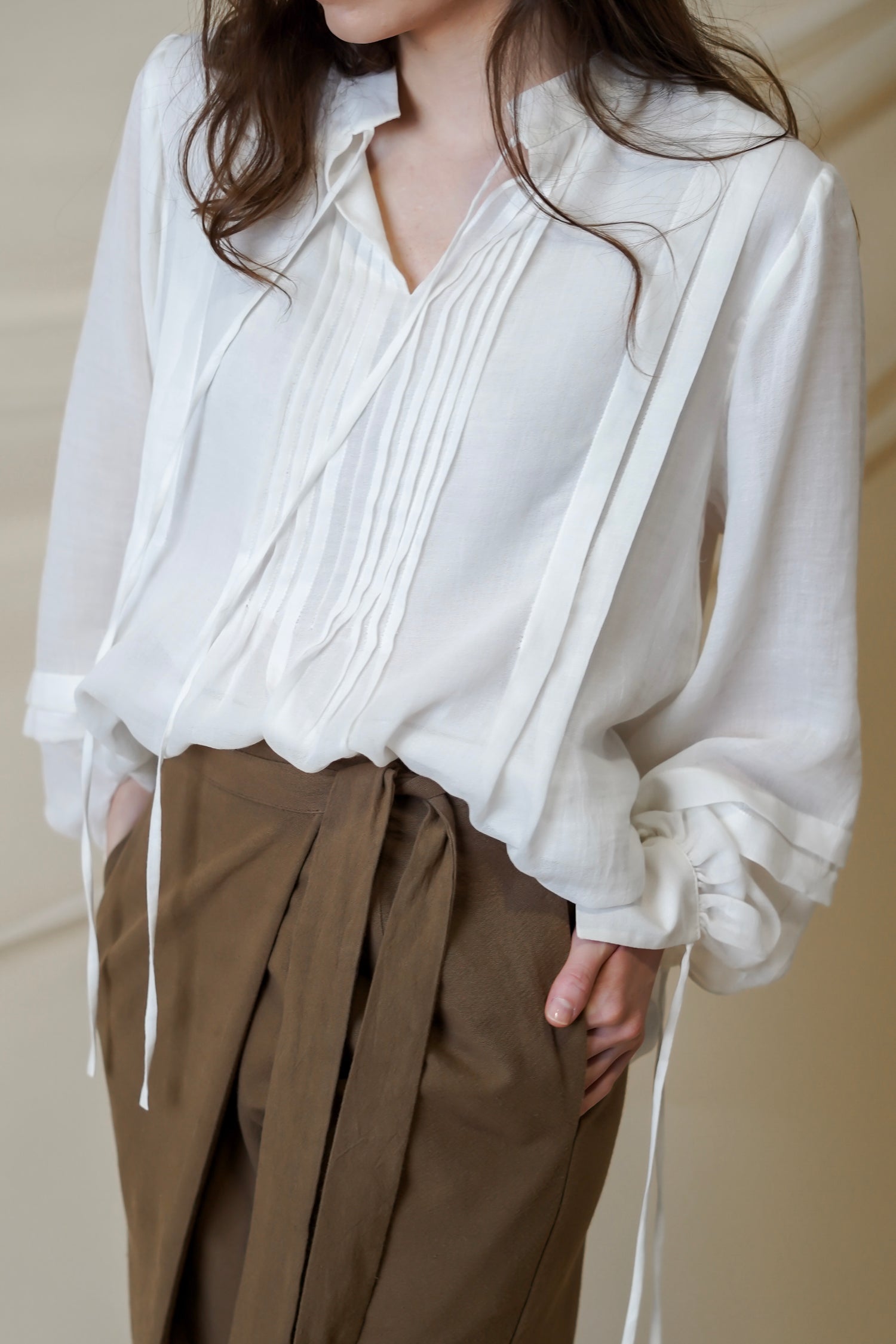 'Nostalgiia' Blouse in White