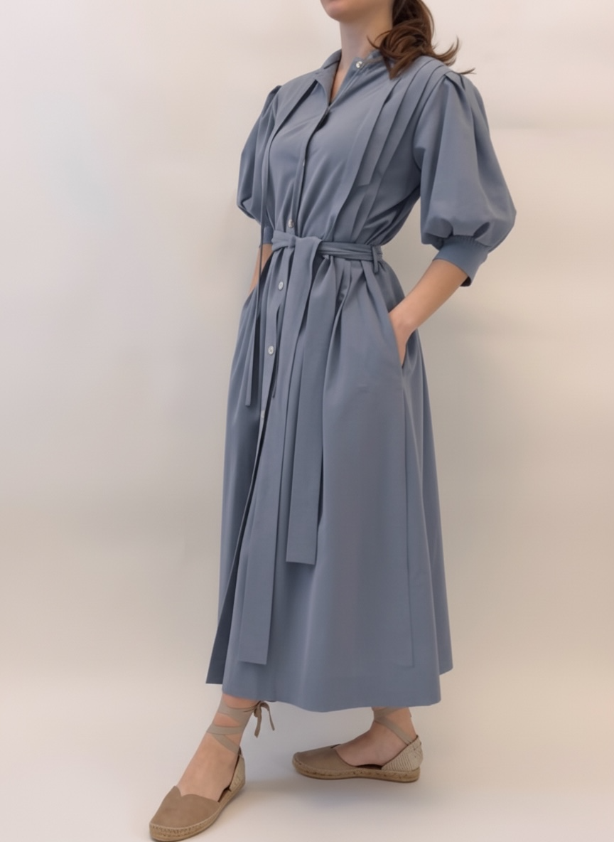 'Midnight Sonnet' Dress - Blue Grey